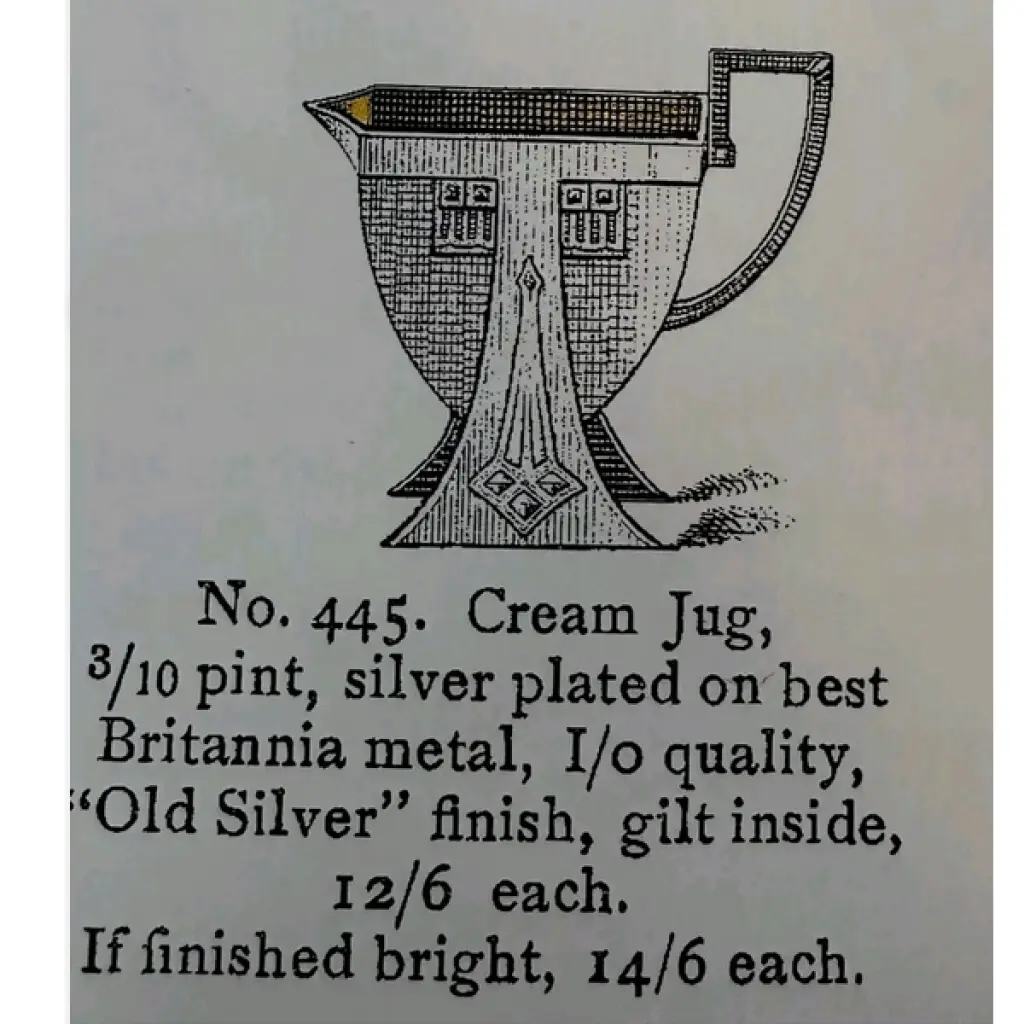 Миниатюрный сливочник и сахарница в стиле Арт-Нуво, Модерн — изображение 2