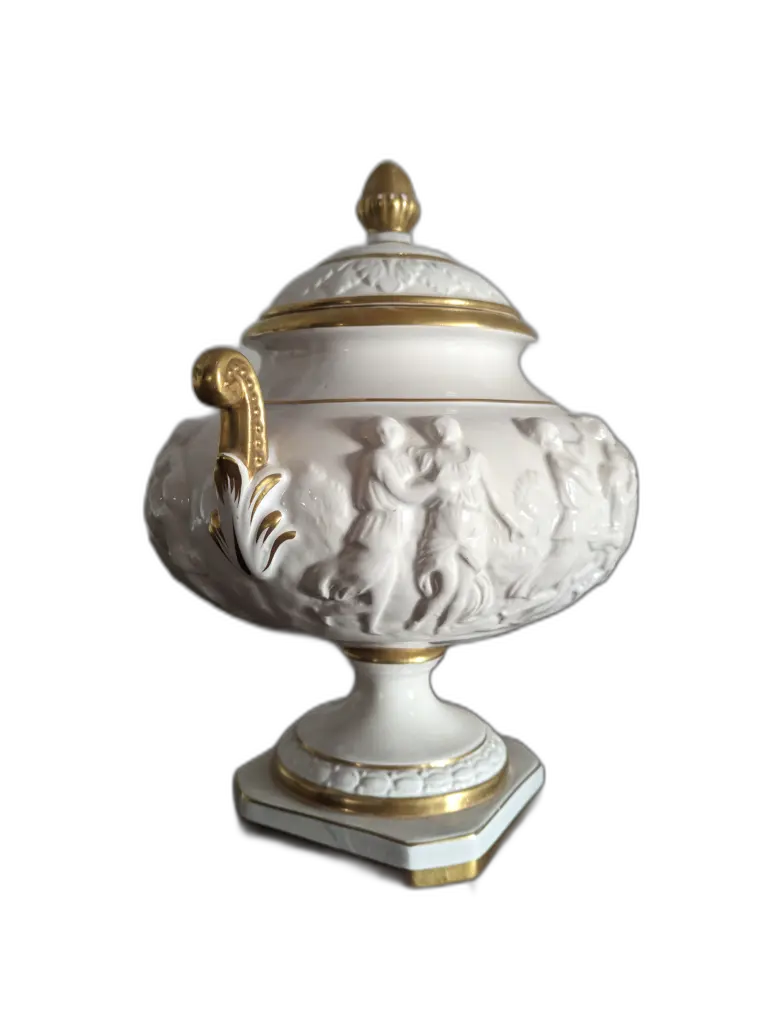 Capodimonte ваза конфетница бисквитница — изображение 3