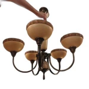 Люстра с натуральным камнем (алебастр), производство Испания