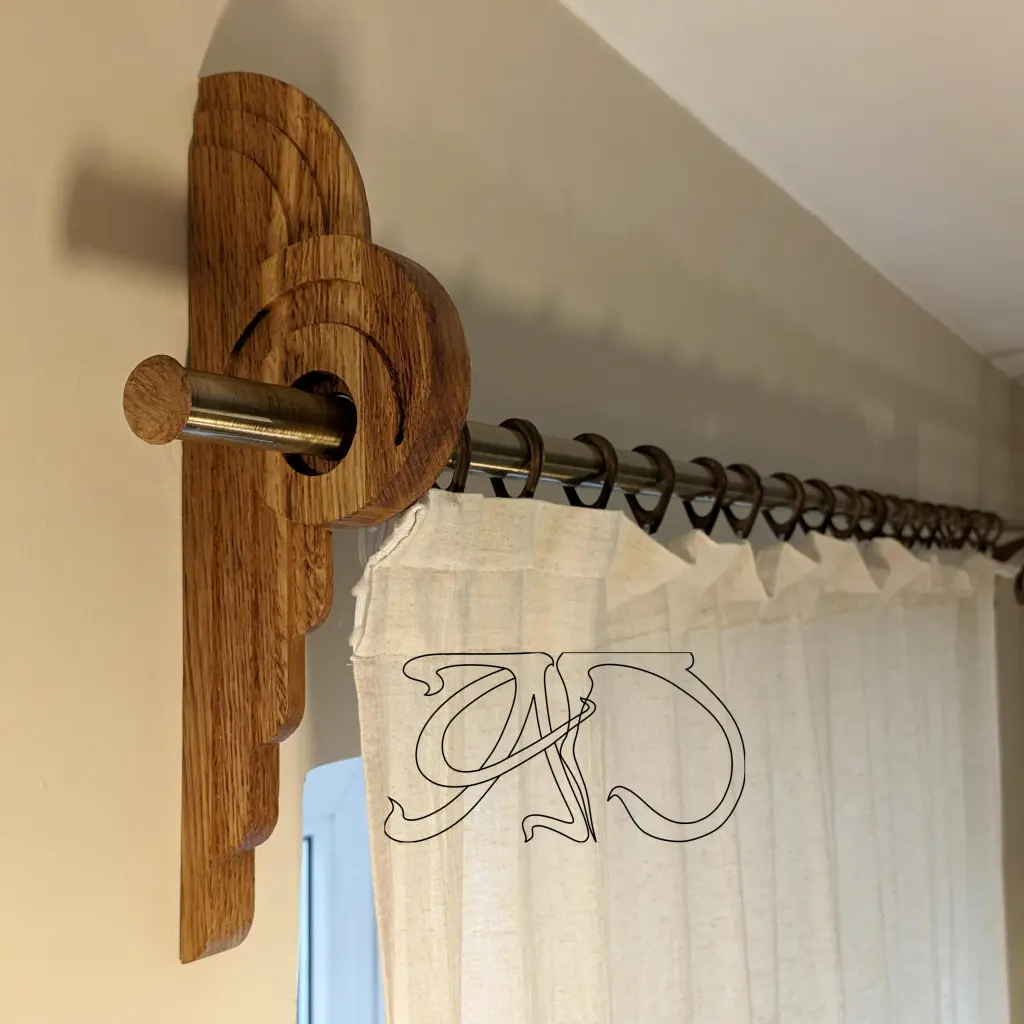 1 ps A&D Art Deco curtain rod bracket #15 — изображение 14